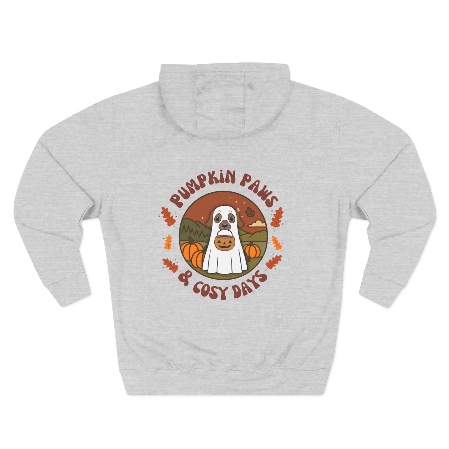 Pumpkin Paws Fleece Hoodie- personalised by name, furr colour & ears
