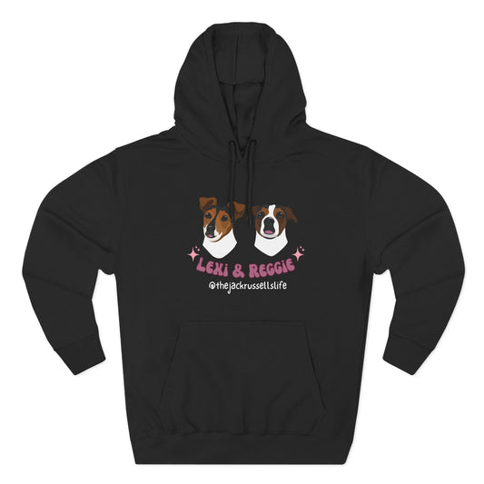 Personalised Hoody with 2 Pets, Sparkle, optional Instagram Handle