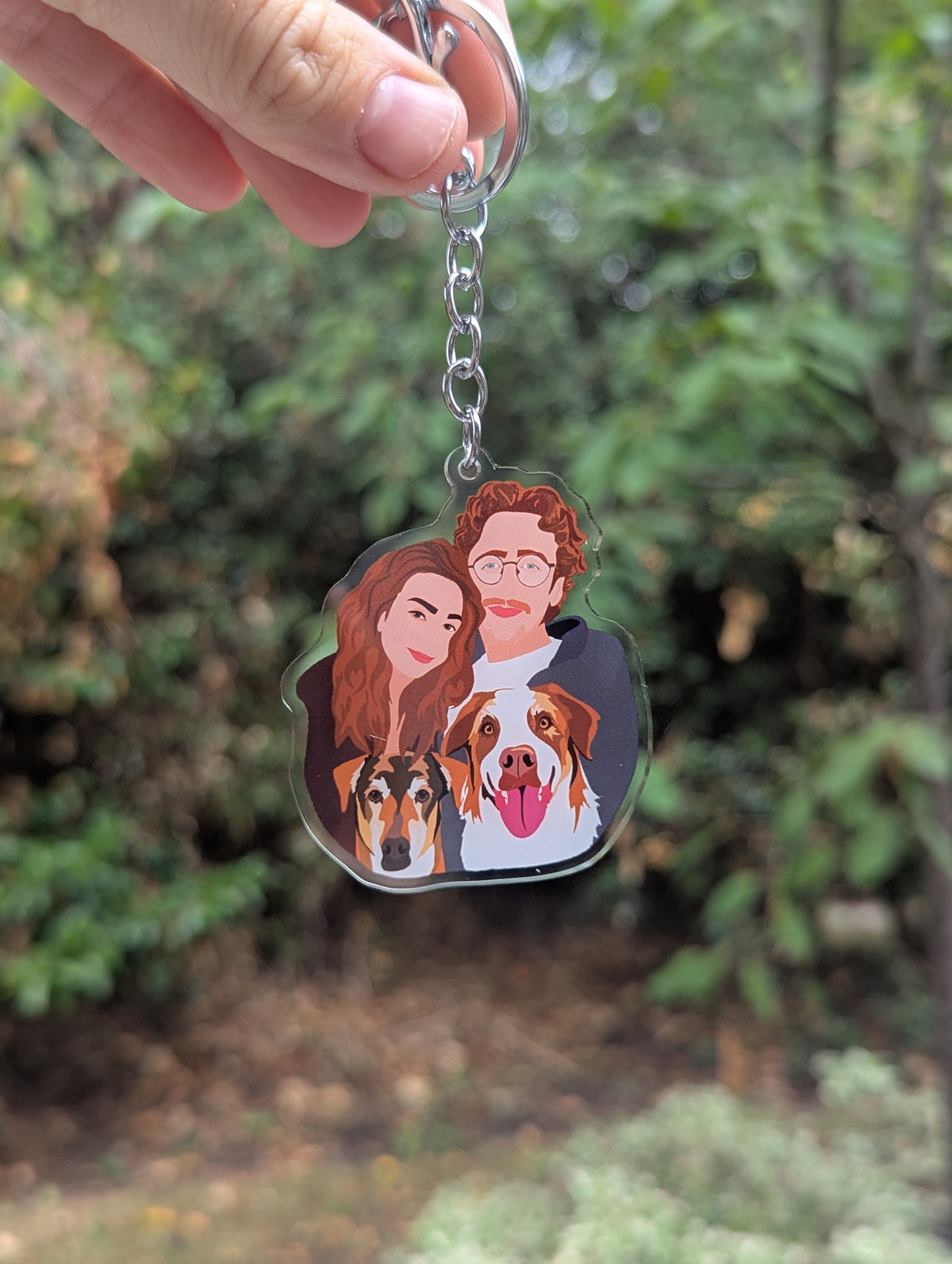 Family Portrait Keyrings (set of 2)