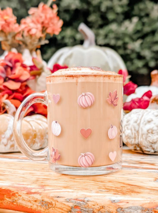 Personalised Branded Glass Mug using YOUR small biz logo | Custom Mug