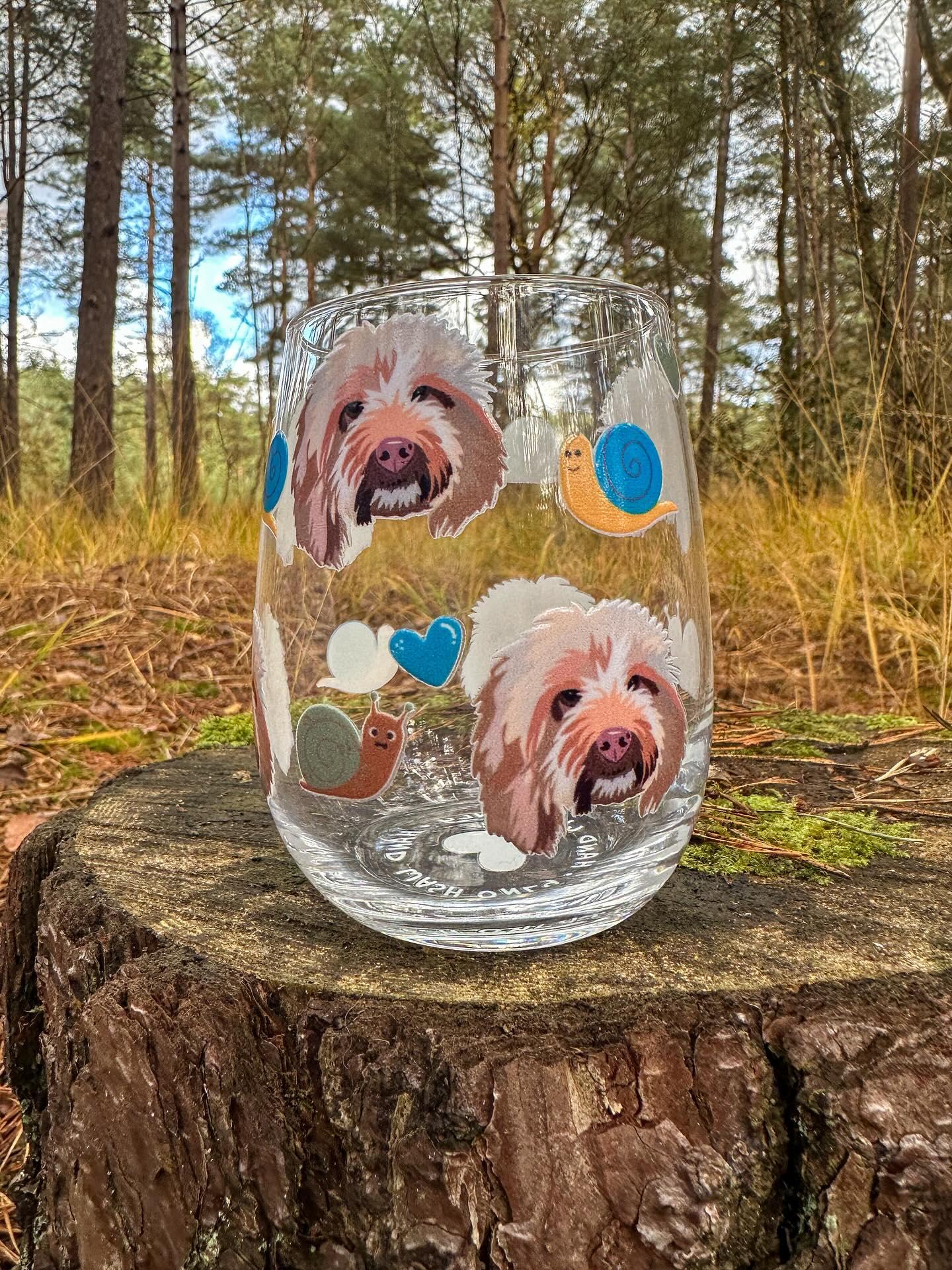 Personalised Pet Glass Tumbler using YOUR Pet Photo | Custom Glass