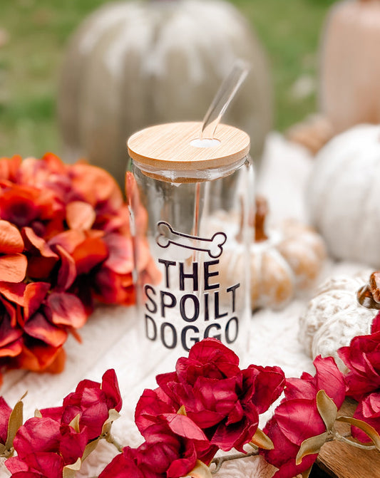 Personalised Glass Can Cups using YOUR small biz logo