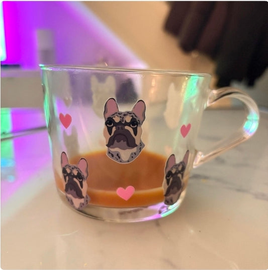 Personalised Pet Glass Mug using YOUR Pet Photo | Custom Mug