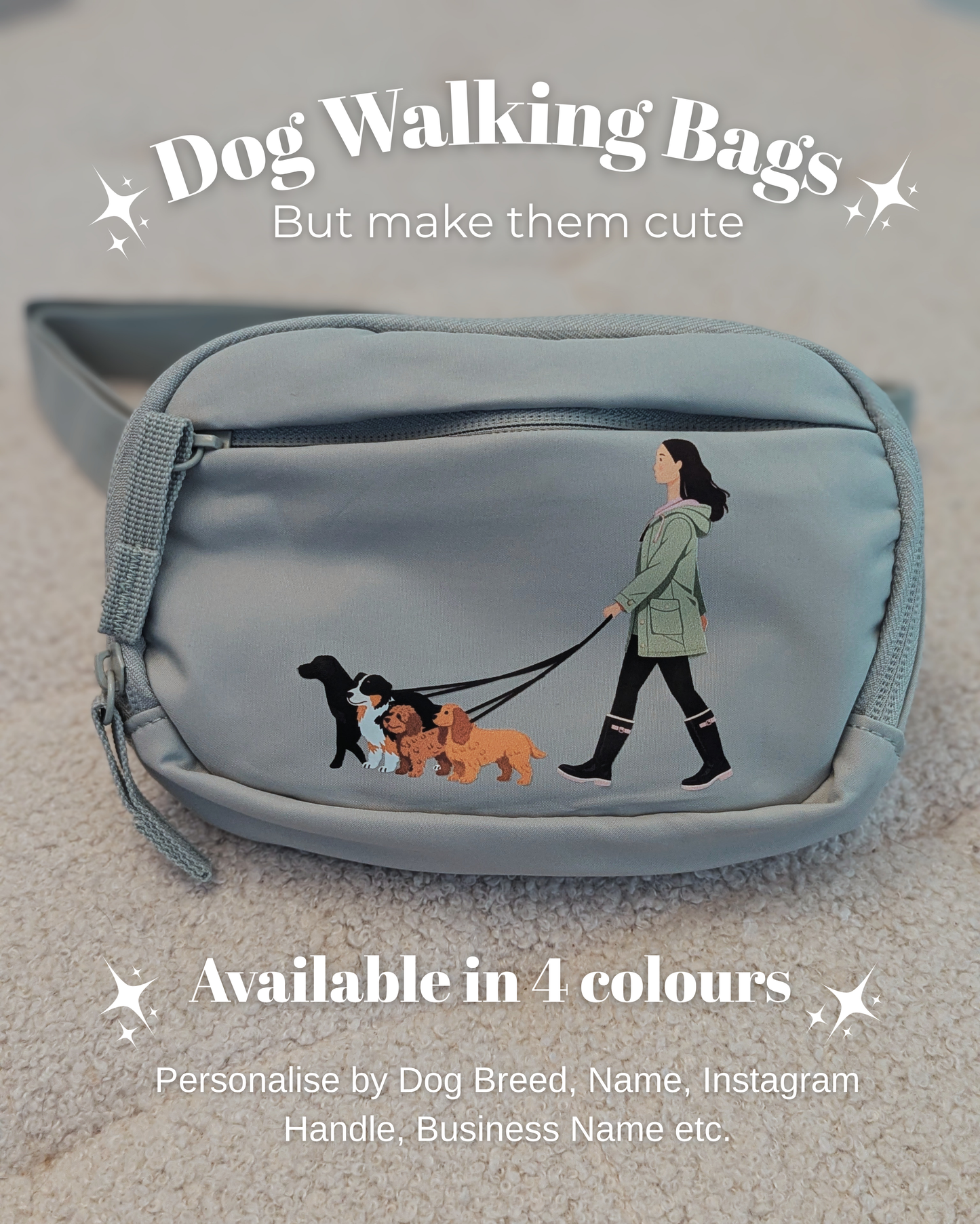 Personalised Dog Walkers Across Body Bag