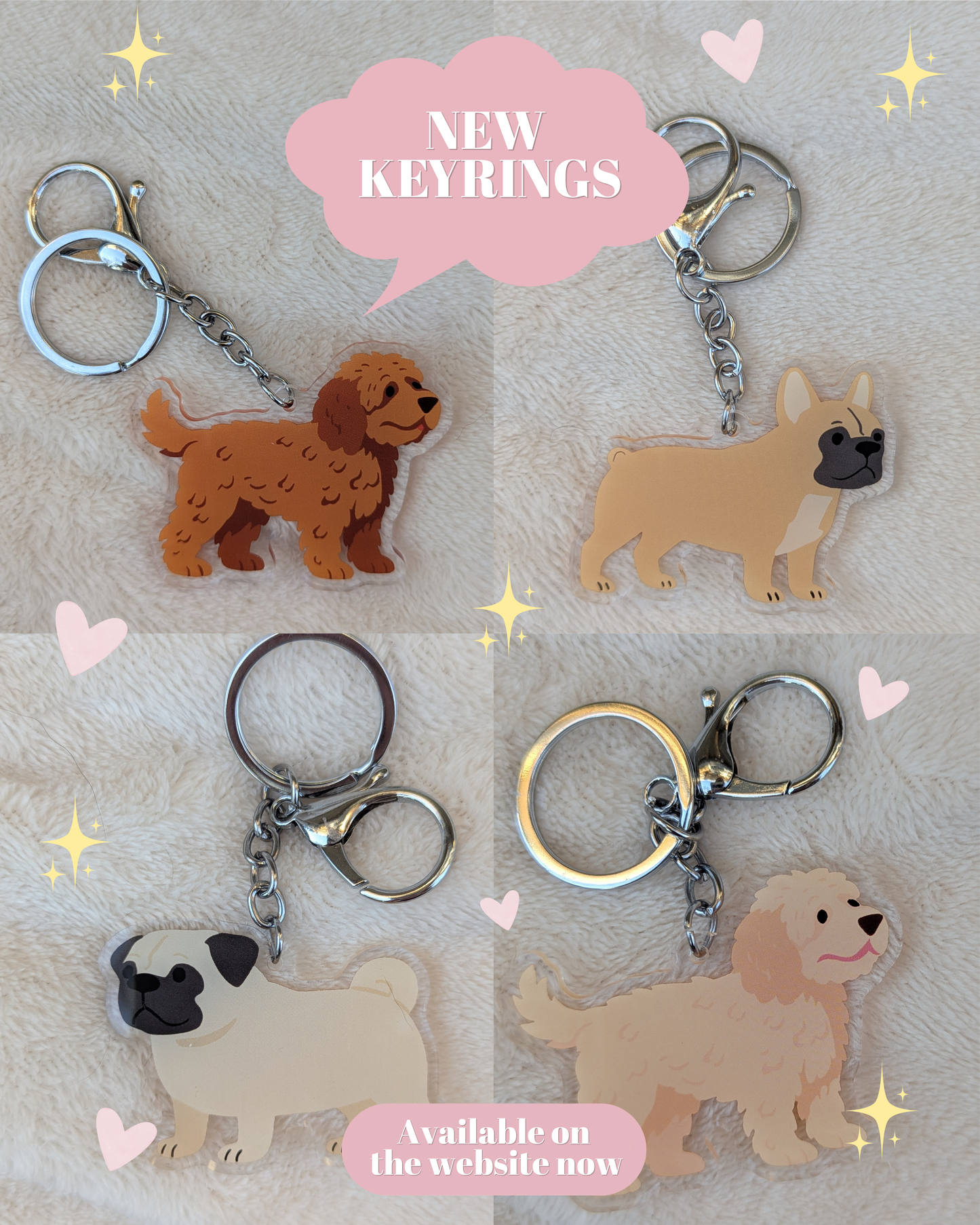 Personalised Dog Breed Keyring