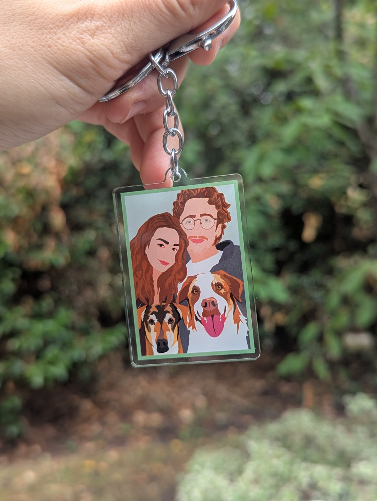 Family Portrait Keyrings (set of 2)