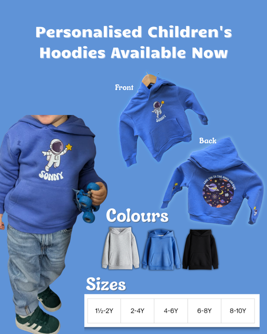 Personalised children's hoodies - complete design freedom!