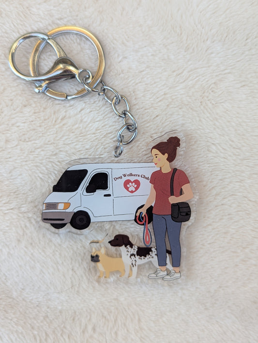 Personalised Dog Walker Keyring