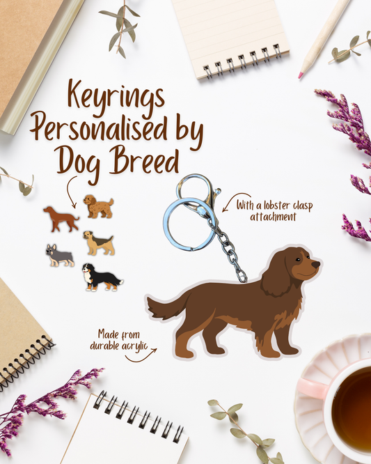 Personalised Dog Breed Keyring